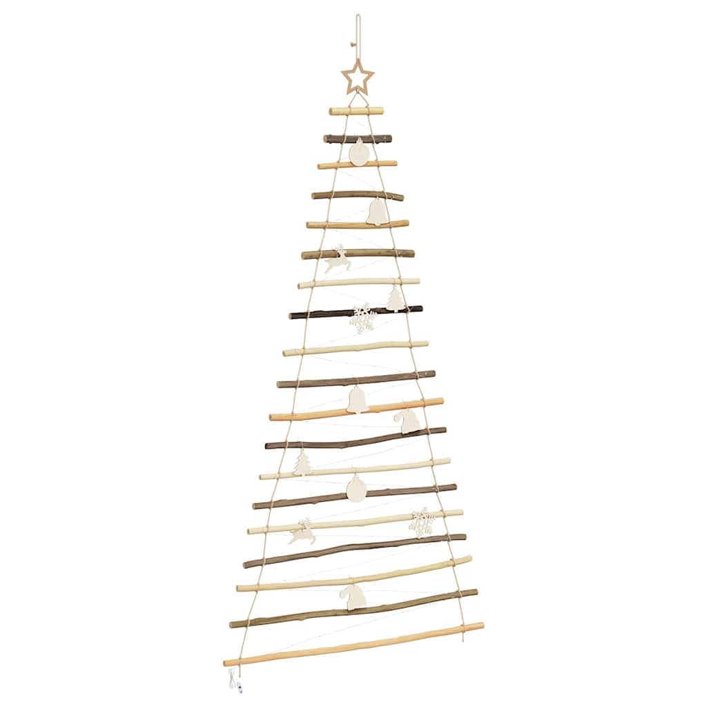 Compact Christmas Tree with 100 LEDs Natural 180cm Solid Ash wood - Sturdy