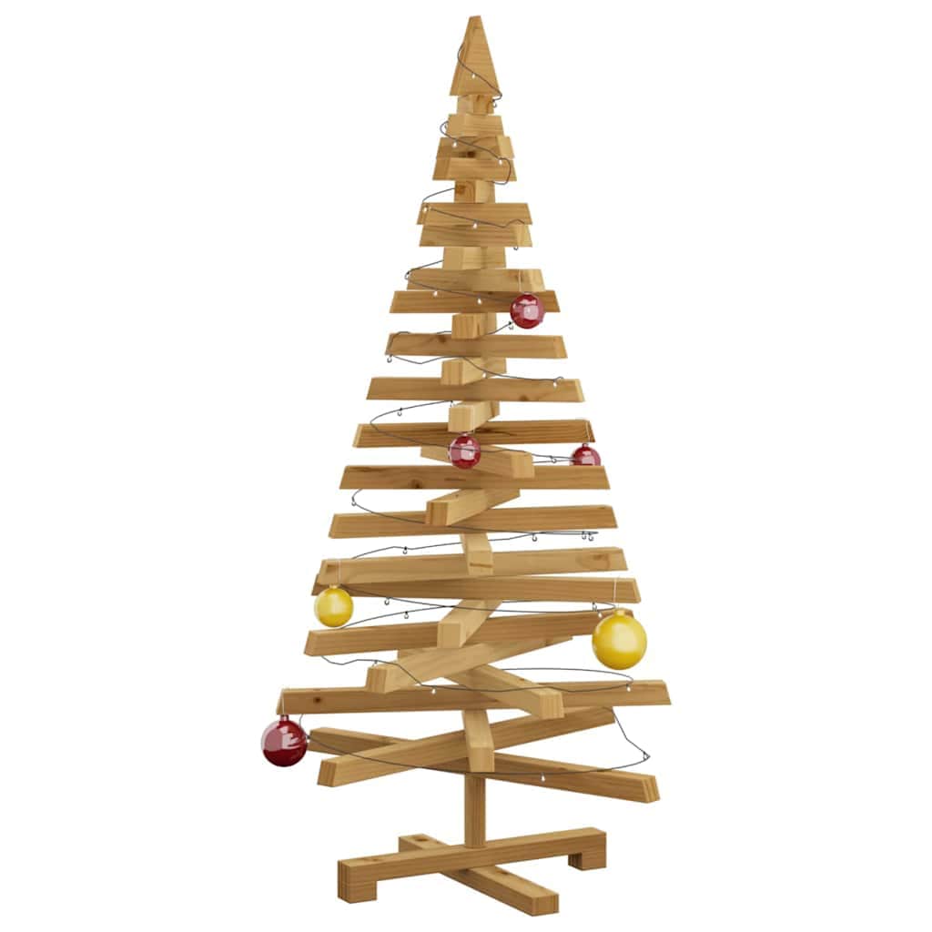 Compact Christmas Trees with Stand Brown 120cm Solid pine wood
