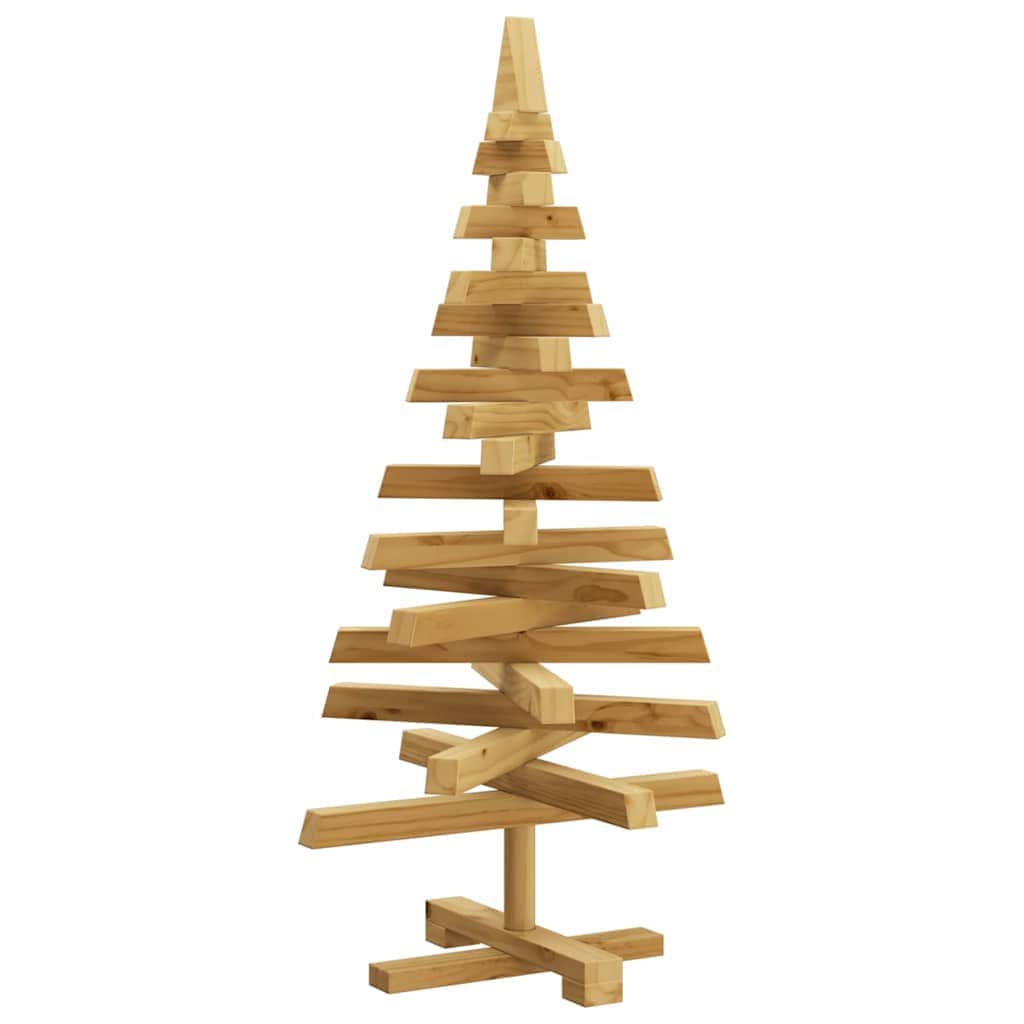 Compact Christmas Trees with Stand Brown 90cm Solid pine wood - Sturdy