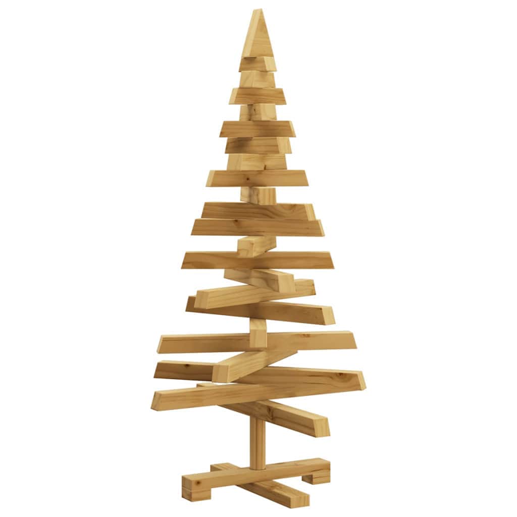 Compact Christmas Trees with Stand Brown 90cm Solid pine wood - Sturdy