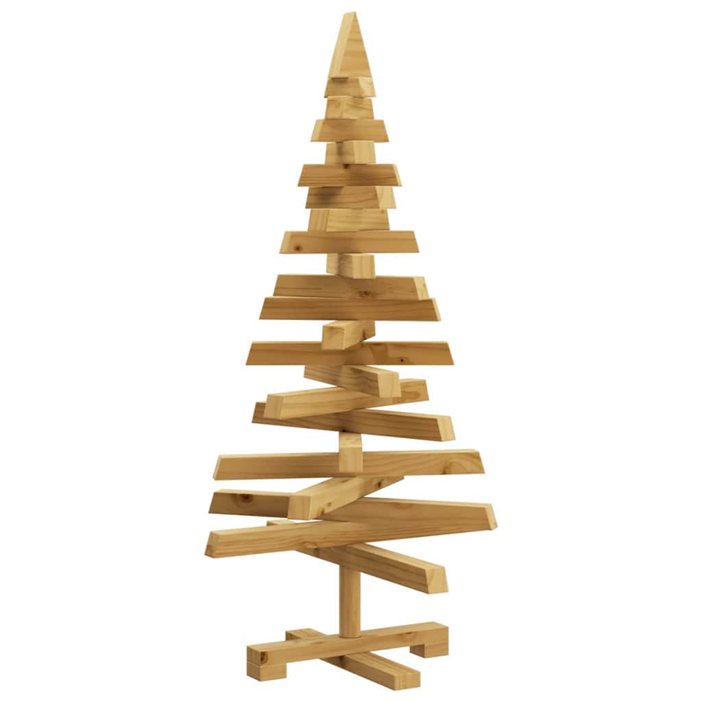 Compact Christmas Trees with Stand Brown 90cm Solid pine wood - Sturdy