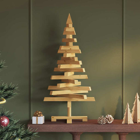 Compact Christmas Trees with Stand Brown 90cm Solid pine wood - Sturdy