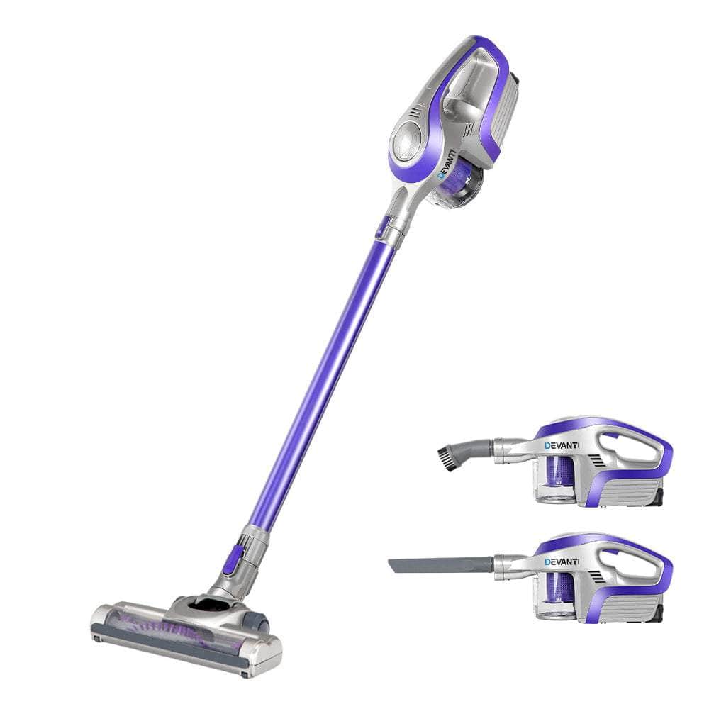Compact Devanti Cordless Vacuum Cleaner - 150W Purple