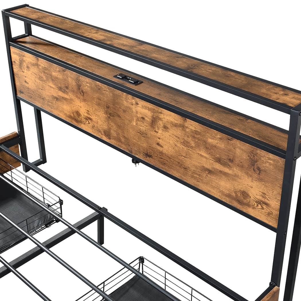 Compact Double Bed Frame RGB LED 4 Drawers USB  Premium Quality Build