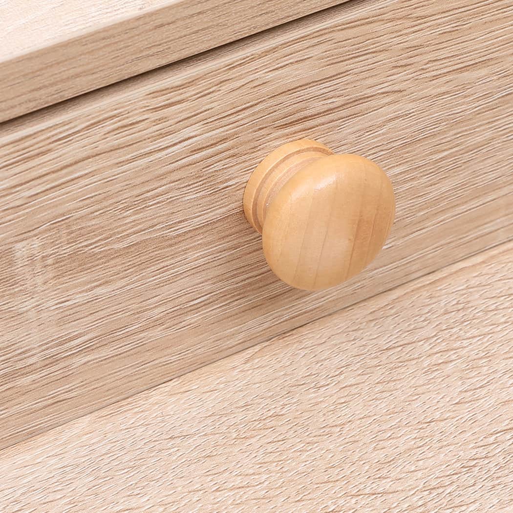 Compact Dressing Table Stool Set Oak  Soft Cushion Classic Durable