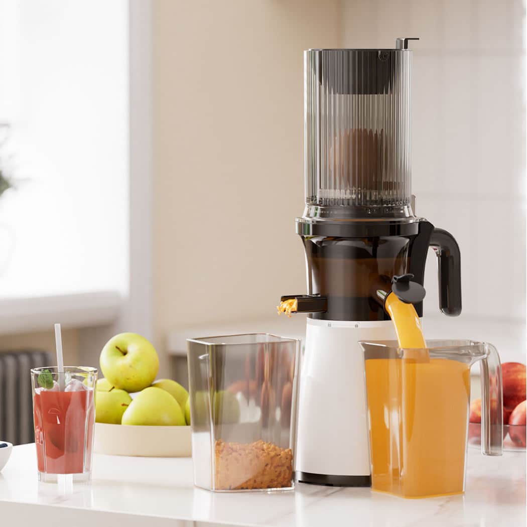 Compact Electric Cold Press Juicer Whole Fruit  Easy Assembly