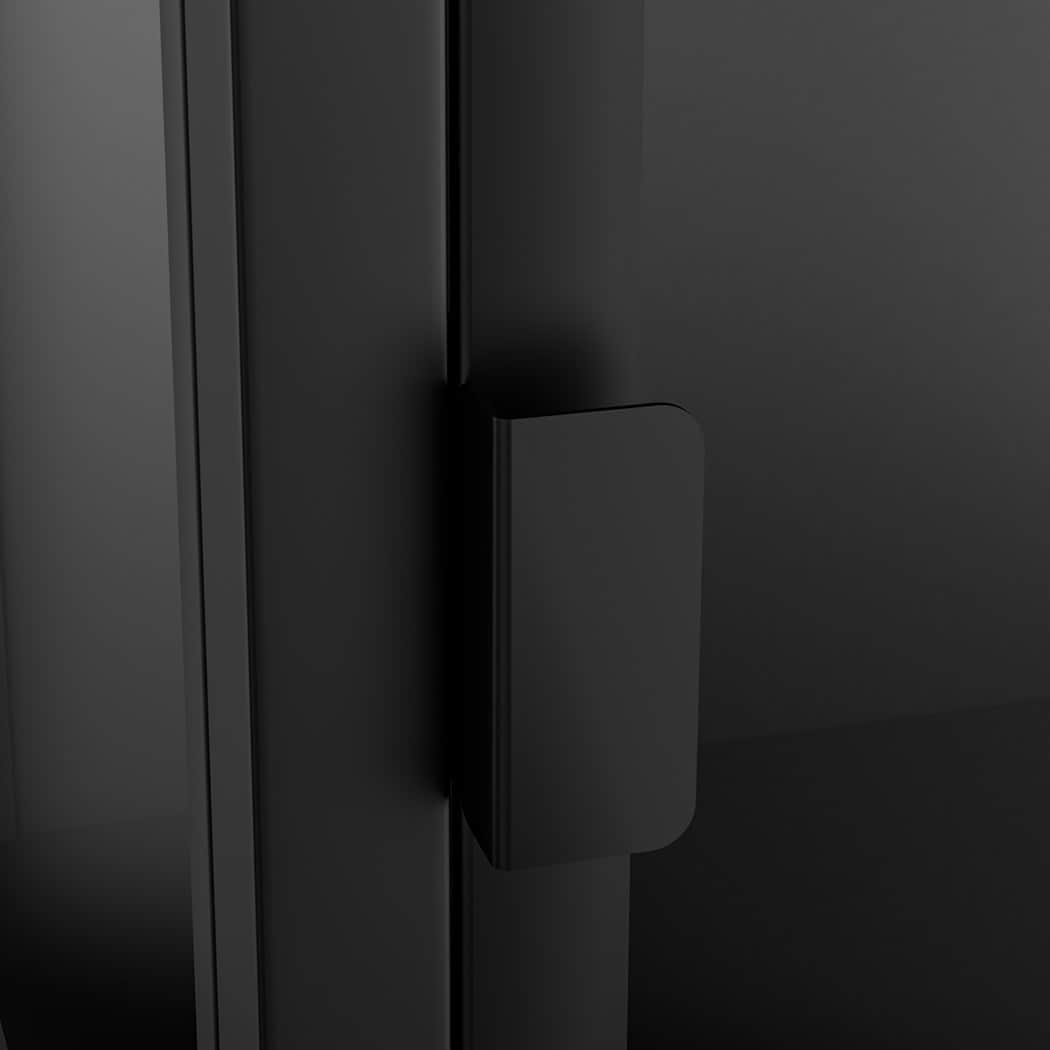 Compact Glass Display Cabinet Collections Storage  High Back Support