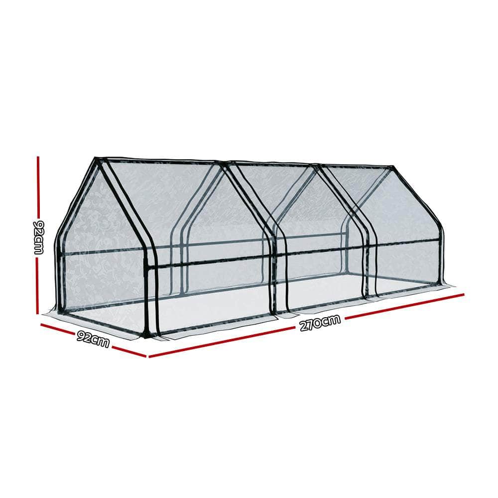 Greenhouses & Accessories - Compact Greenhouse: 270x92cm PVC Flower Garden Haven
