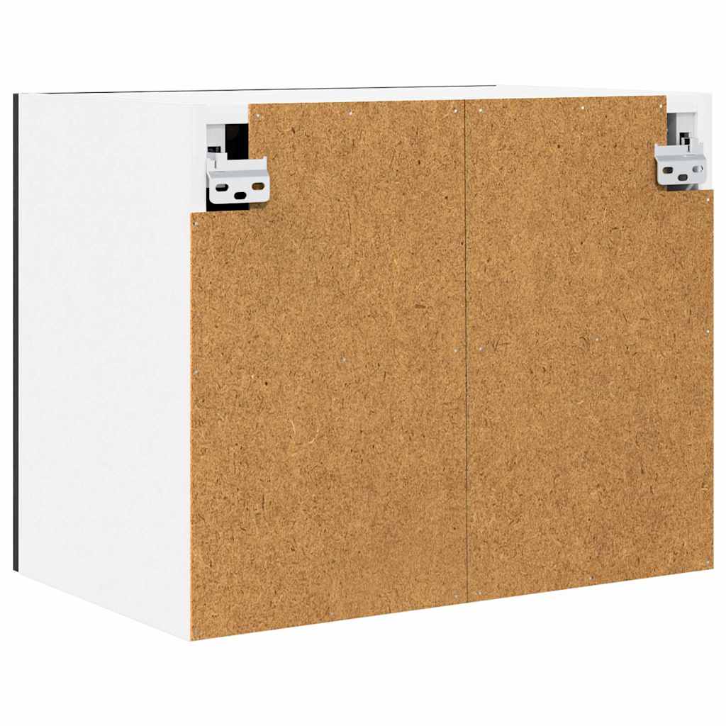 Compact Hanging Cabinet Riga 2 pcs Black Oak and White - Soft