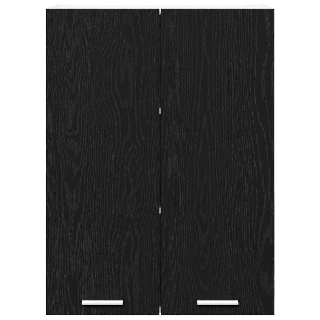 Compact Hanging Cabinet Riga Black Oak Engineered Wood - Durable