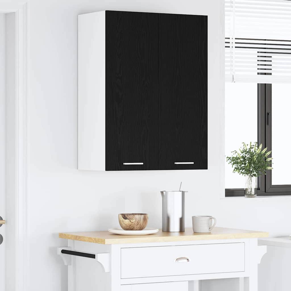 3vty - Compact Hanging Cabinet Riga Black Oak Engineered Wood - Durable