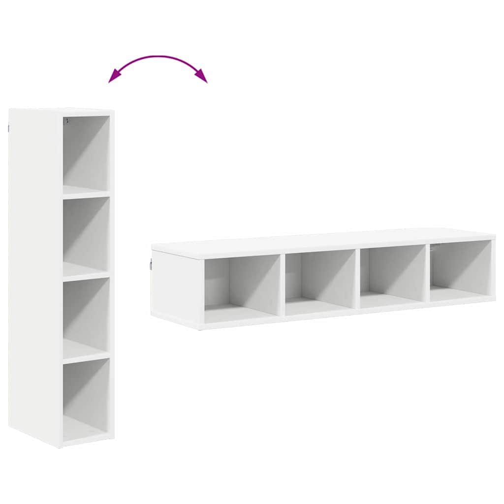 Compact Hanging Cabinet Riga White Engineered Wood - Comfortable, Wood finish