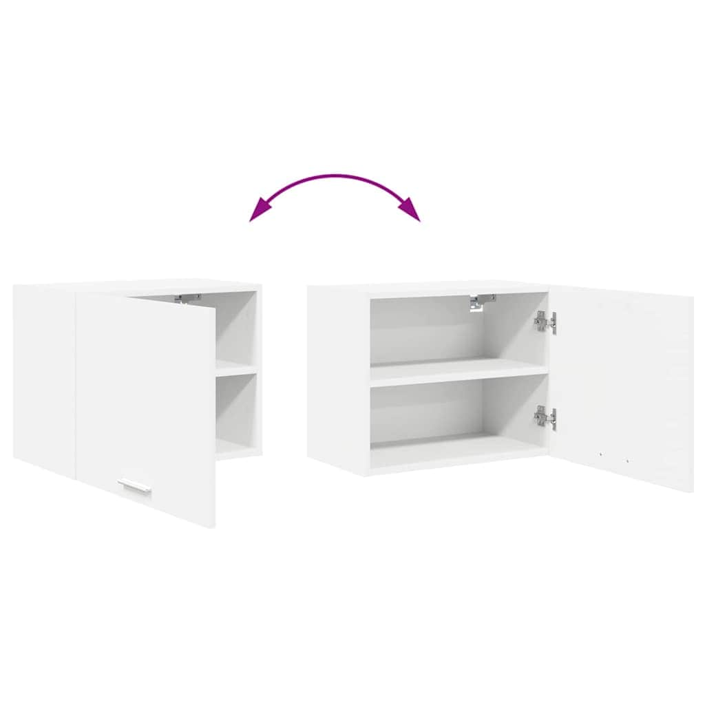 Compact Hanging Cabinet Riga White Engineered Wood - Designer Finish with 2vty