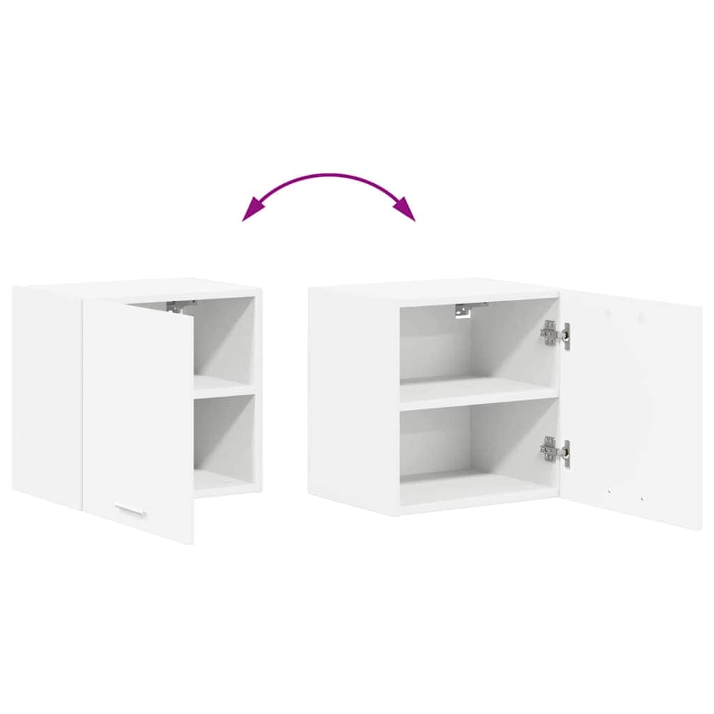 Compact Hanging Cabinet Riga White Engineered Wood - Premium Comfort