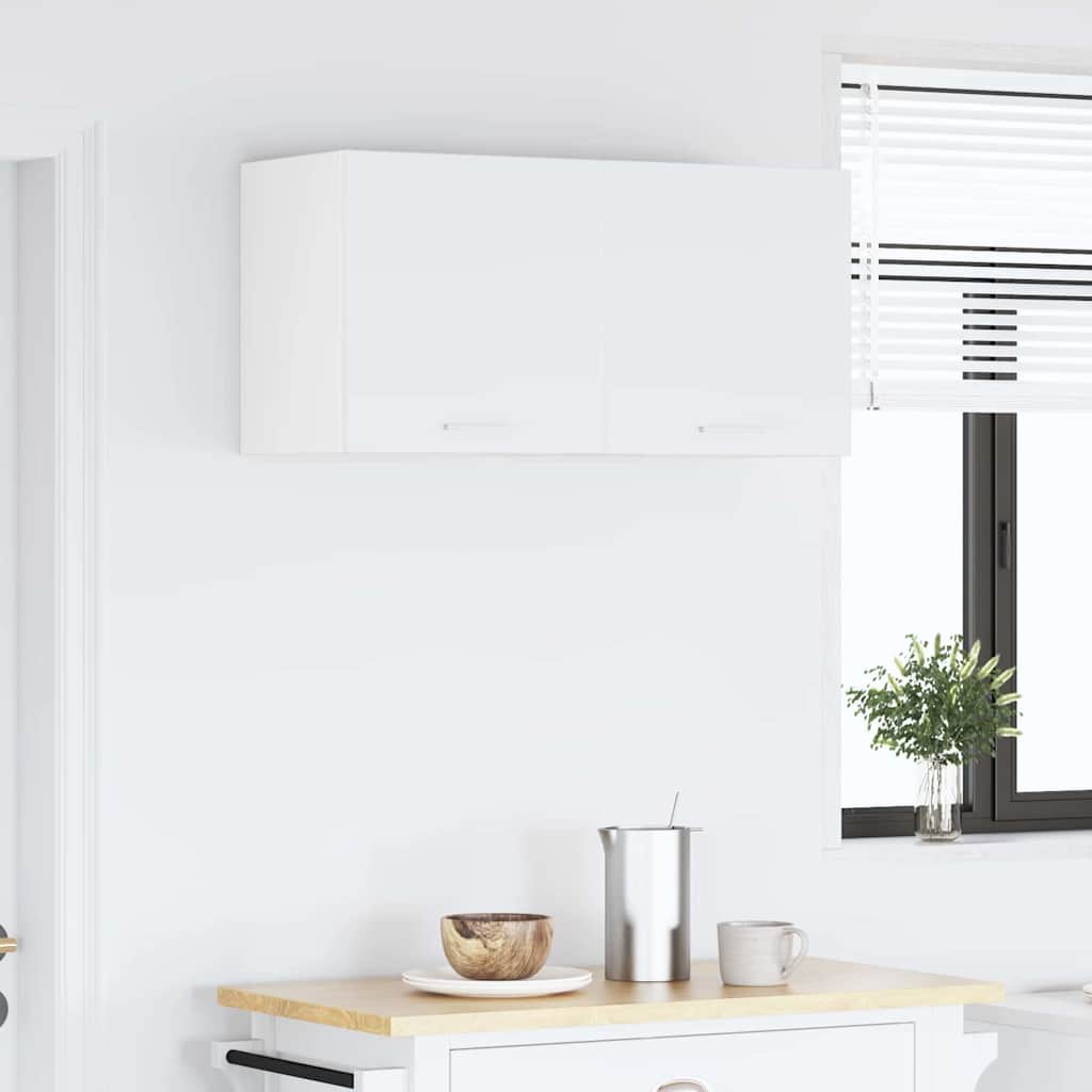 Compact Hanging Cabinet Riga White Engineered Wood - Premium Comfort