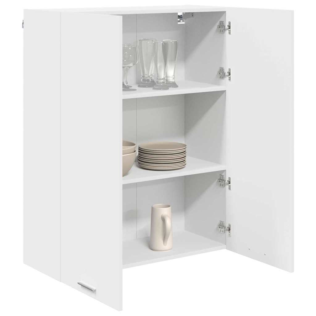 Compact Hanging Cabinet Riga White Engineered Wood - Sleek Modern