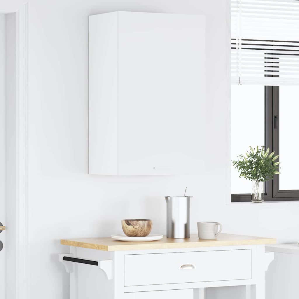 3vty - Compact Hanging Cabinet Riga White Engineered Wood - Space-Saving
