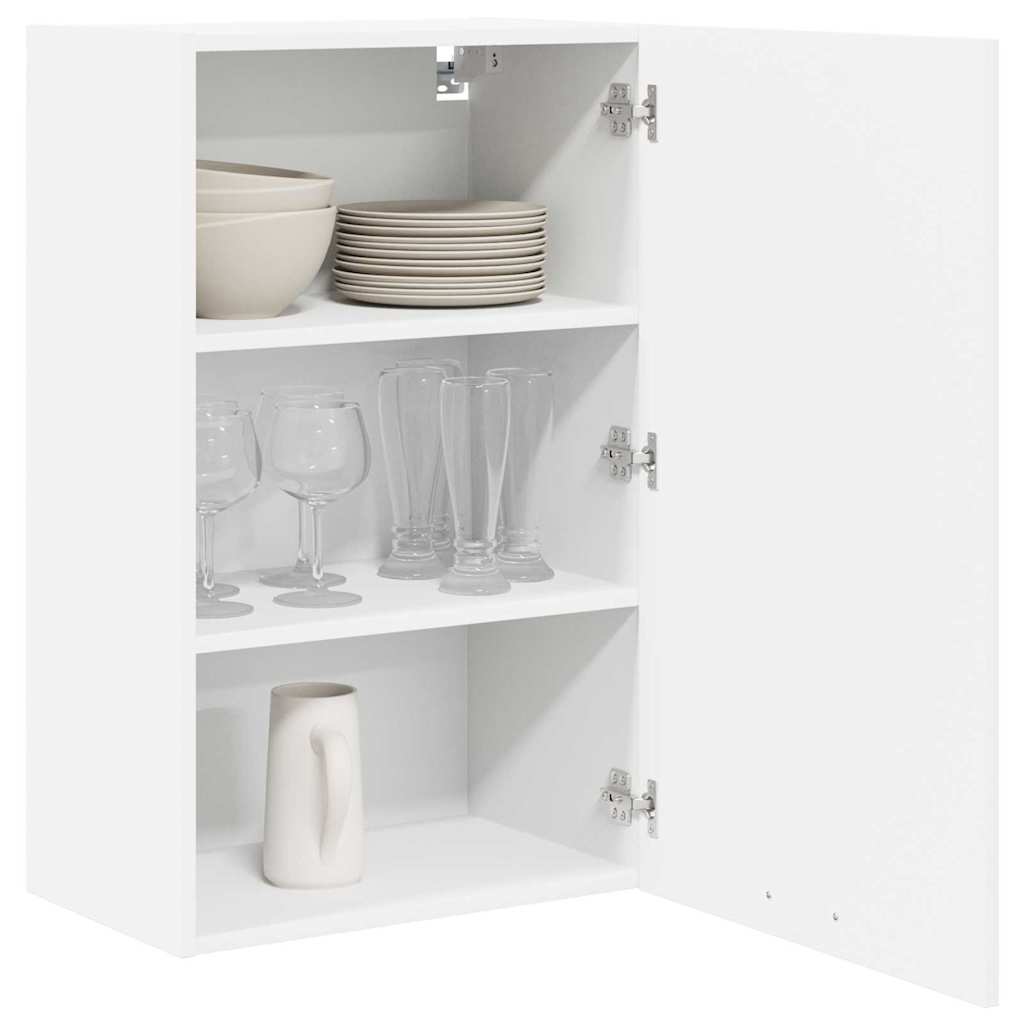 Compact Hanging Cabinet Riga White Engineered Wood - Space-Saving | Wood finish