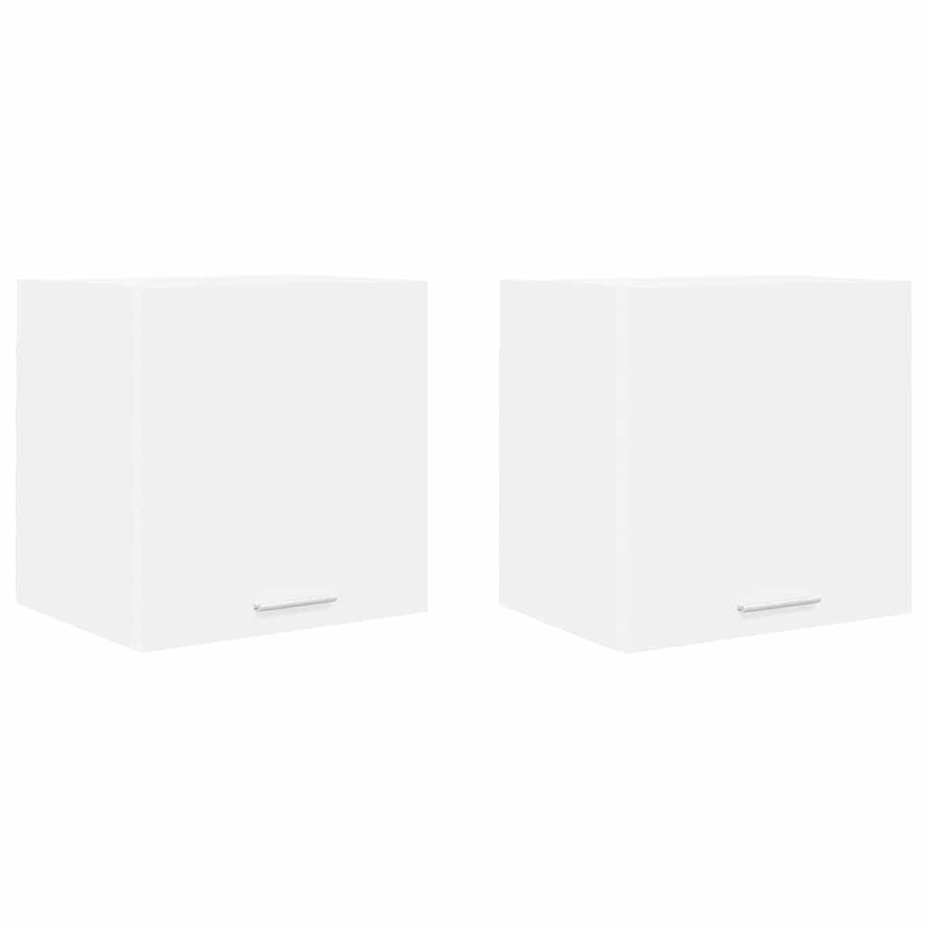 Compact Hanging Cabinet with Shelf Riga 2 pcs White - Soft