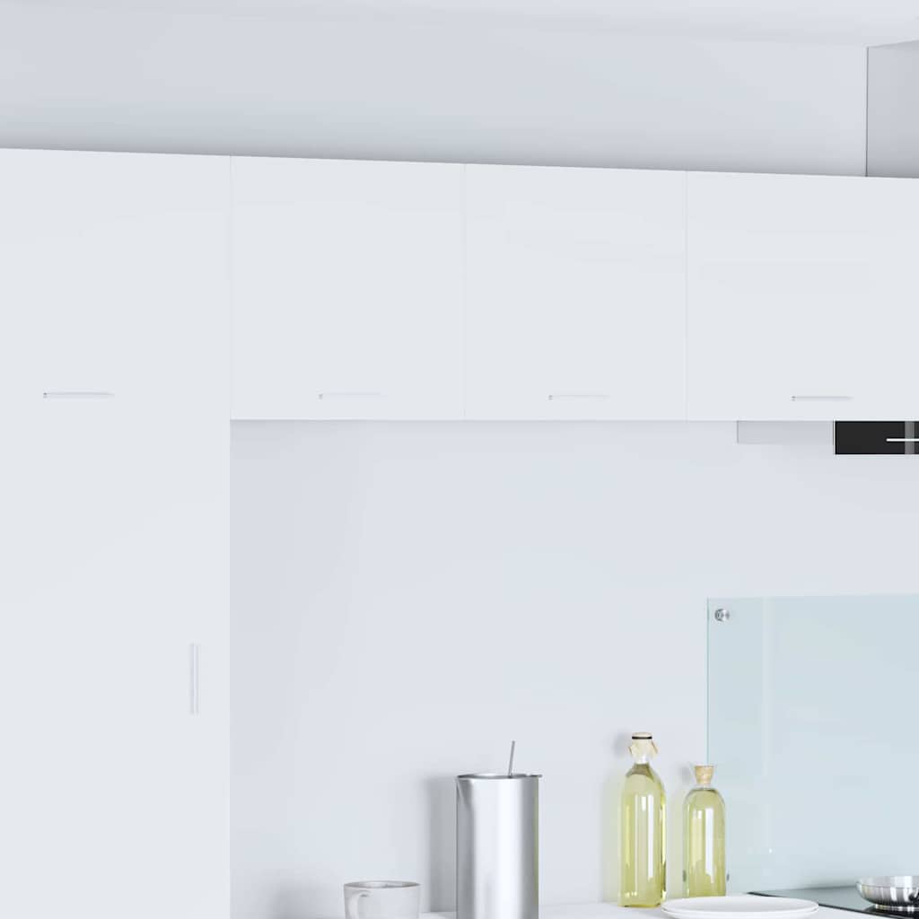 Compact Hanging Cabinet with Shelf Riga 2 pcs White - Soft