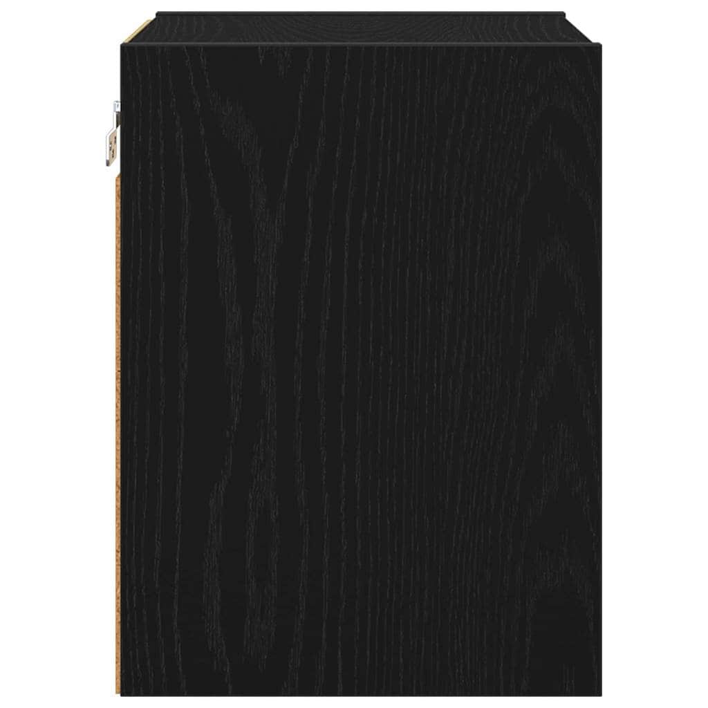 Compact Hanging Cabinet with Shelf Riga Black Oak - Space-Saving