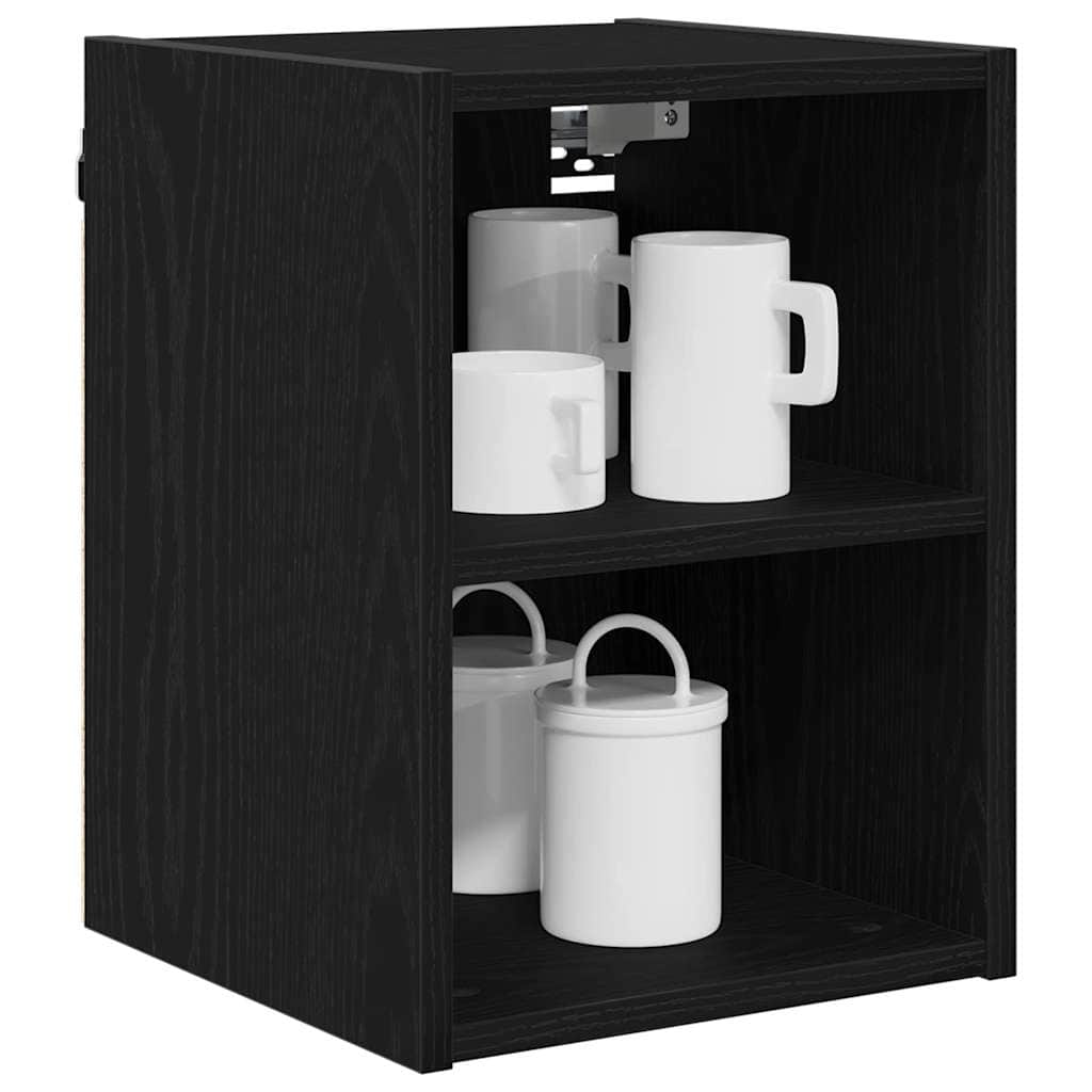 Compact Hanging Cabinet with Shelf Riga Black Oak - Space-Saving