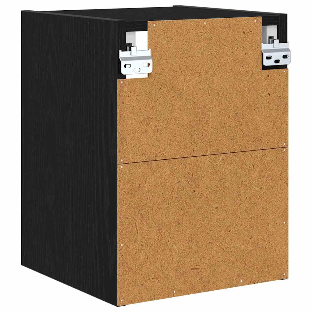 Compact Hanging Cabinet with Shelf Riga Black Oak - Space-Saving