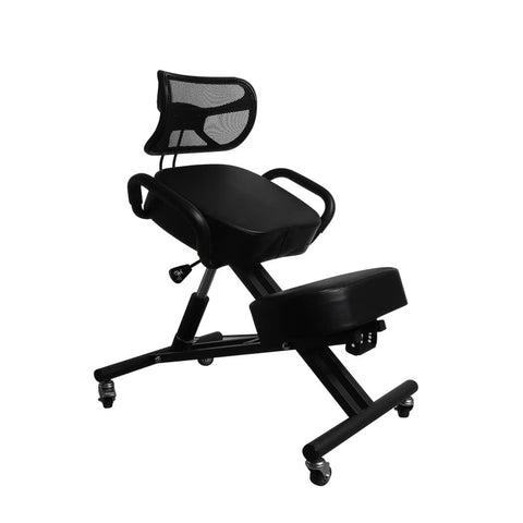 Compact Kneeling Chair Office Ergonomic Black  Soft Cushion