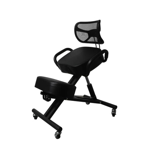 Compact Kneeling Chair Office Ergonomic Black  Soft Cushion