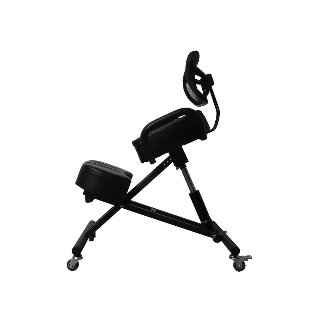 Compact Kneeling Chair Office Ergonomic Black  Soft Cushion