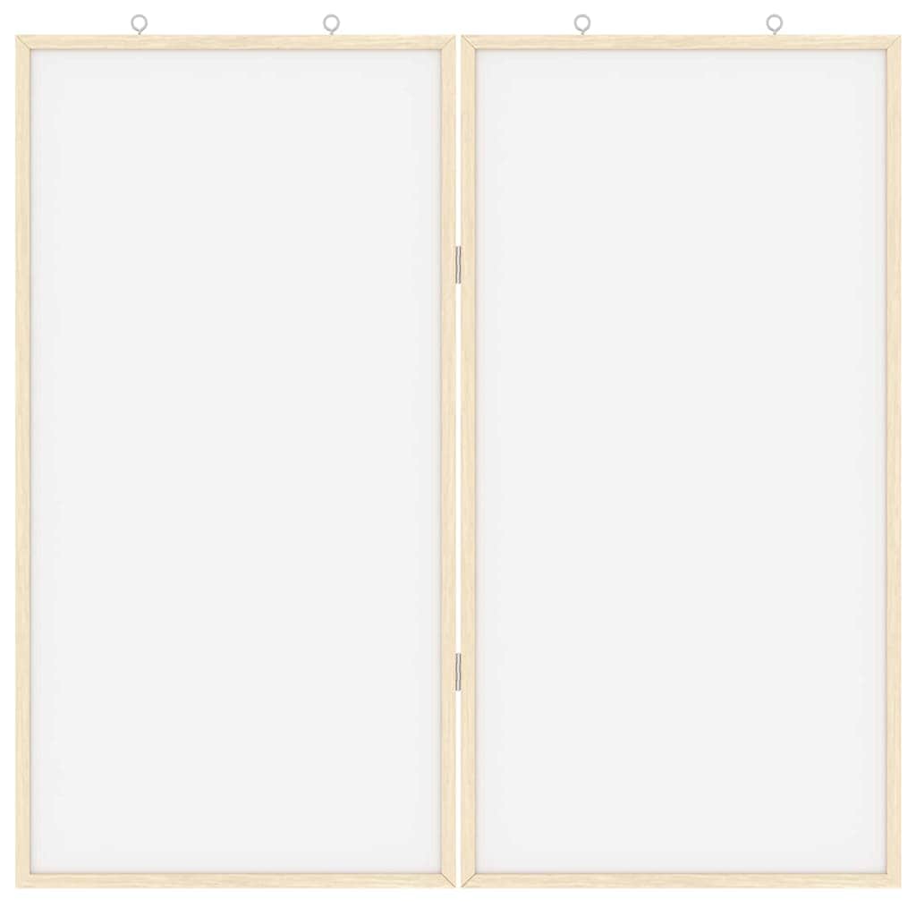 Compact Magnetic Whiteboard White  Solid pine wood - Home Dacor
