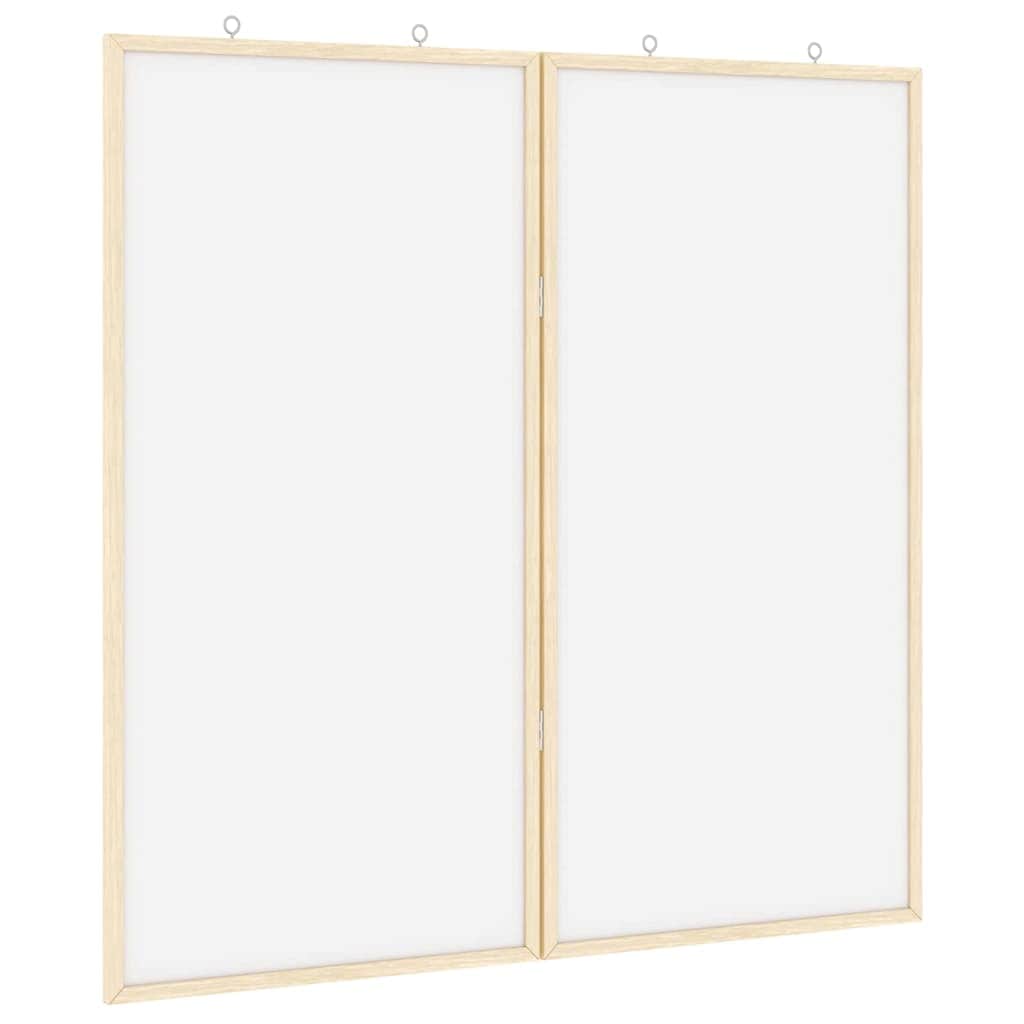 White colour - Compact Magnetic Whiteboard White Solid pine wood - Home Dacor