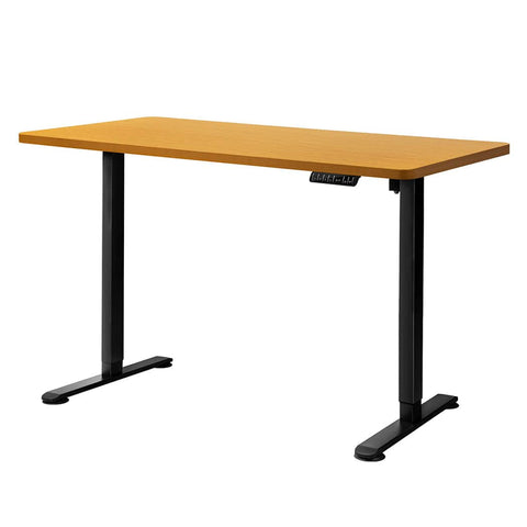 Compact Motorised Standing Desk Adjustable 140cm Natural 1000x 1MM