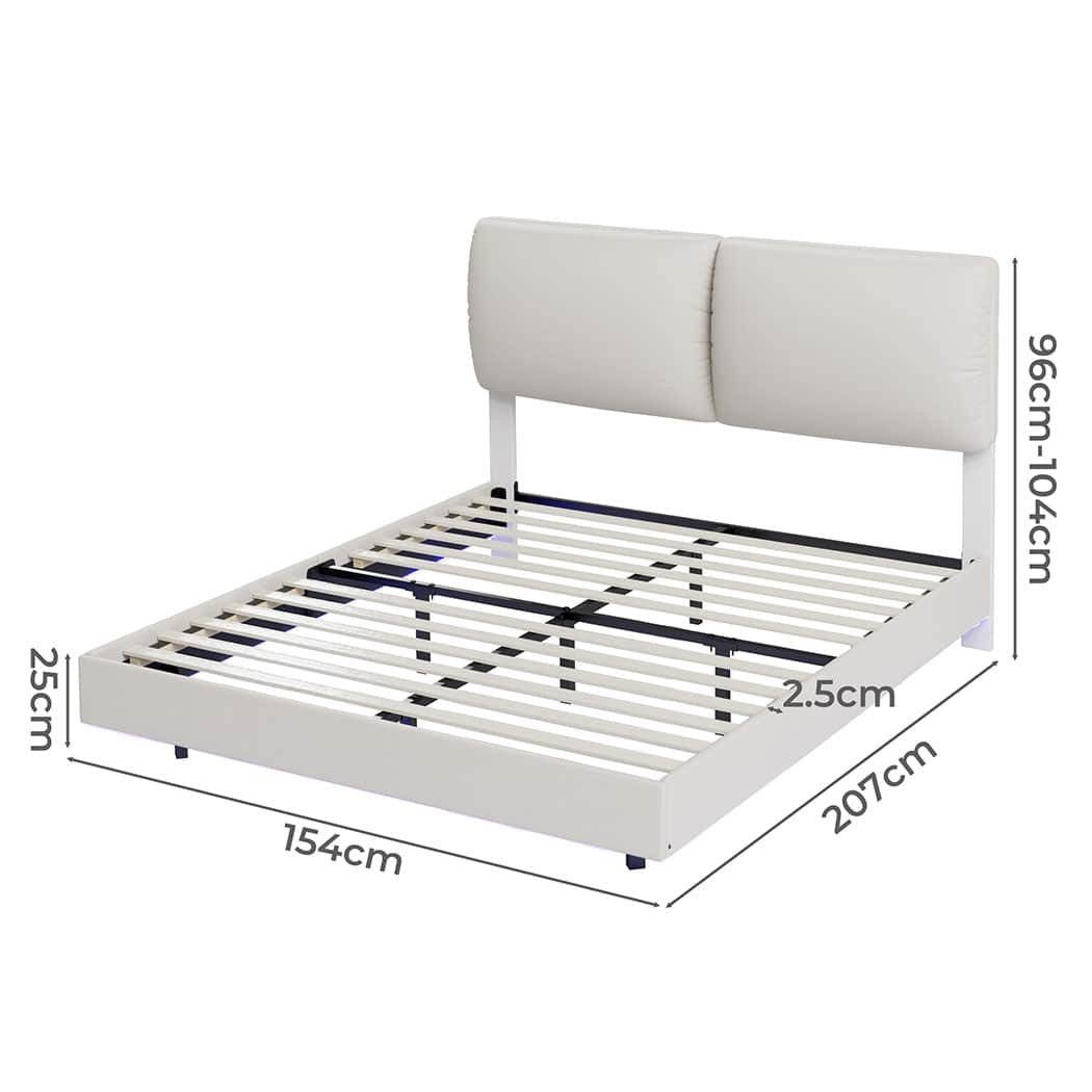 Compact Queen Floating Bed Frame  Premium Quality Build Classic