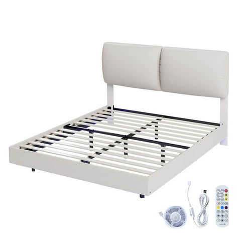 Compact Queen Floating Bed Frame  Premium Quality Build Classic