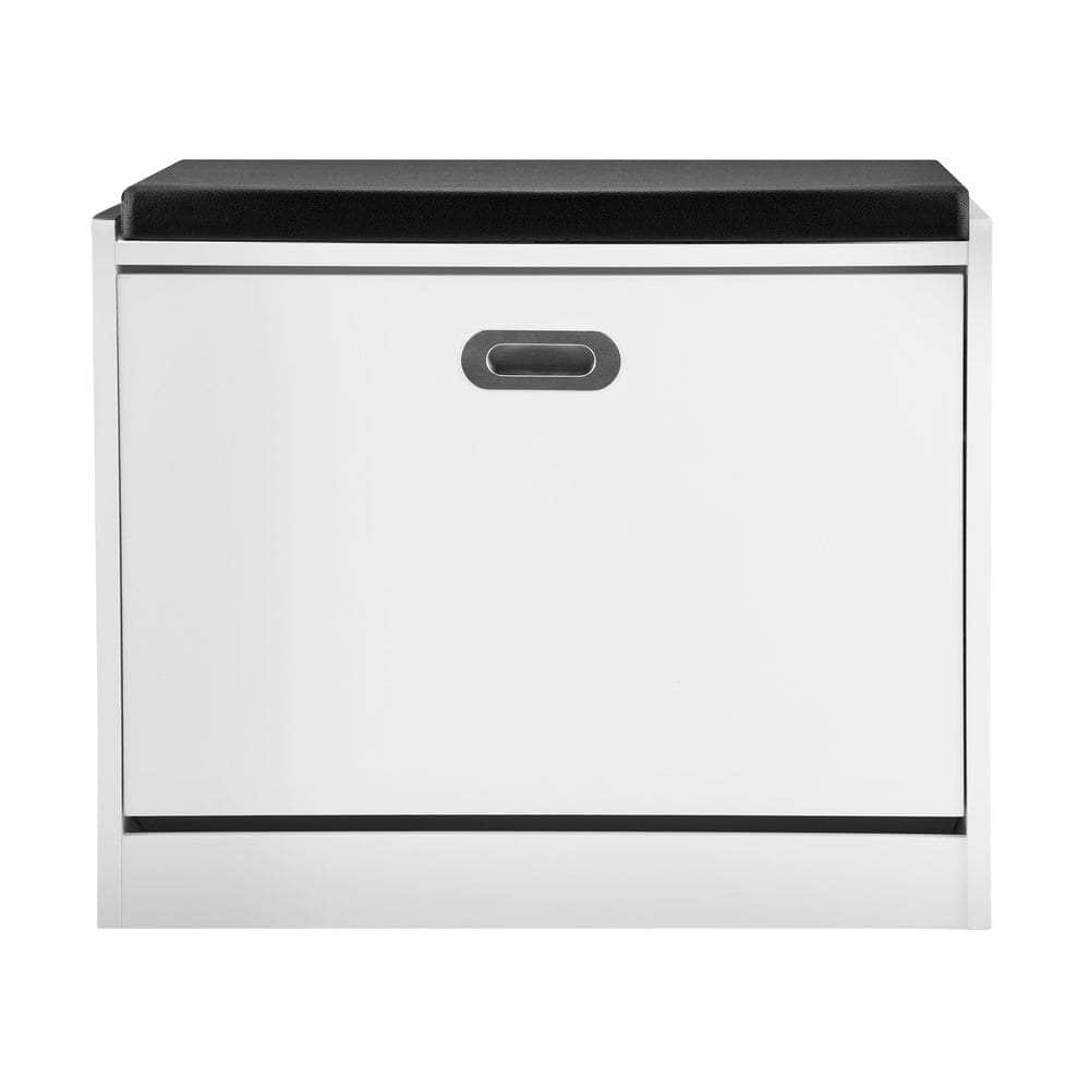 Compact Shoe Organizer Cupboard: Perfect for Small Spaces-Wooden\White