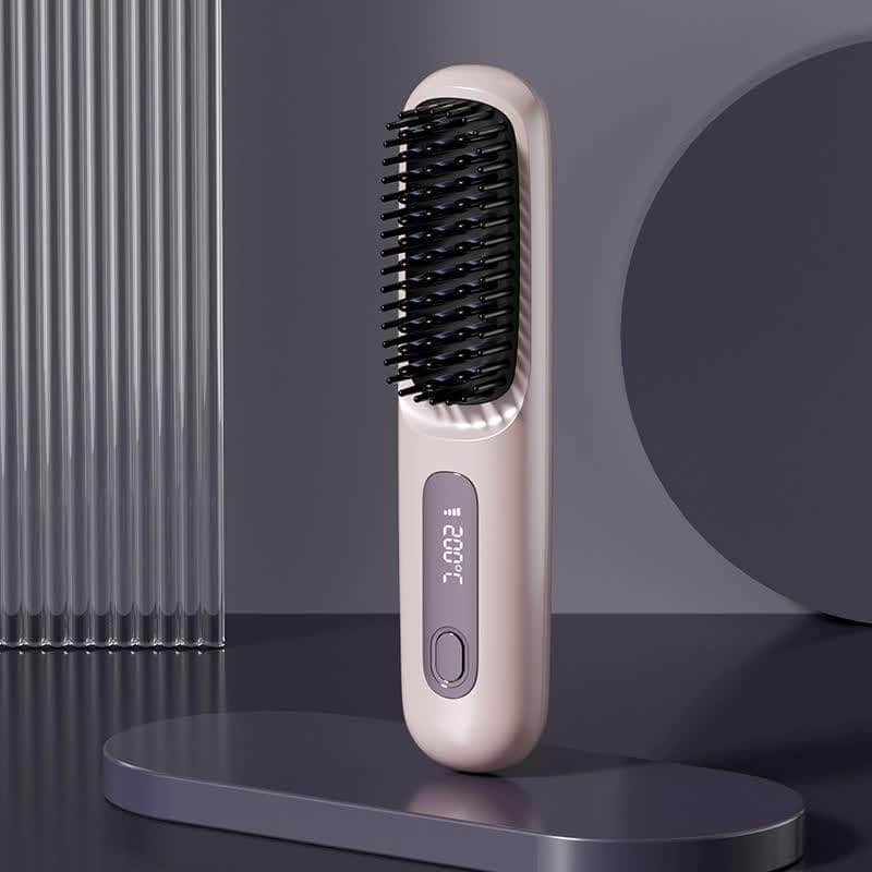 Compact Wireless Hair Brush - Rechargeable