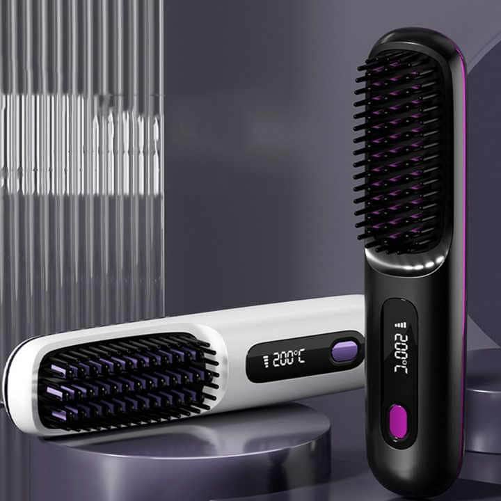 Compact Wireless Hair Brush - Rechargeable