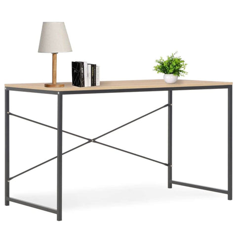 Computer Desk (Black and Oak)
