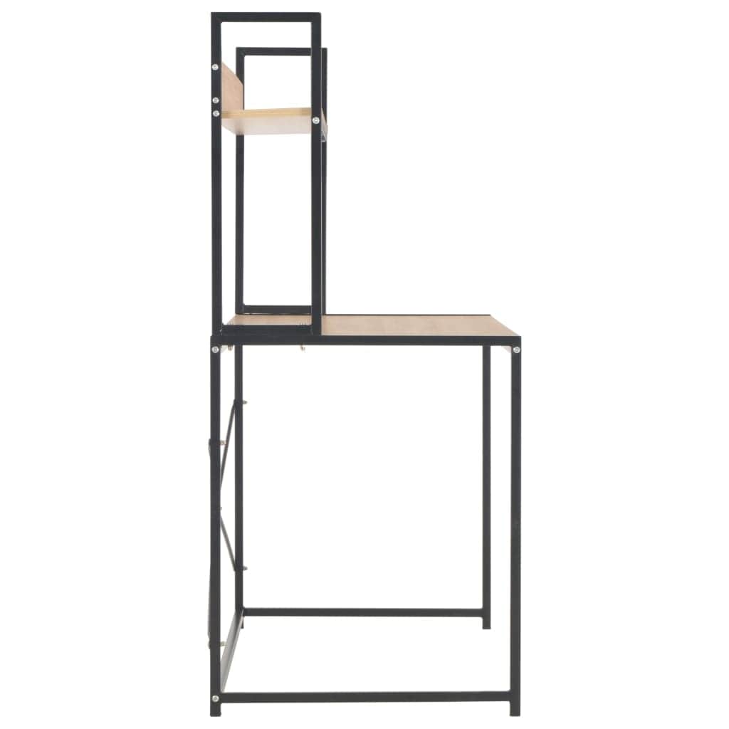 Computer Desk--Black and Oak