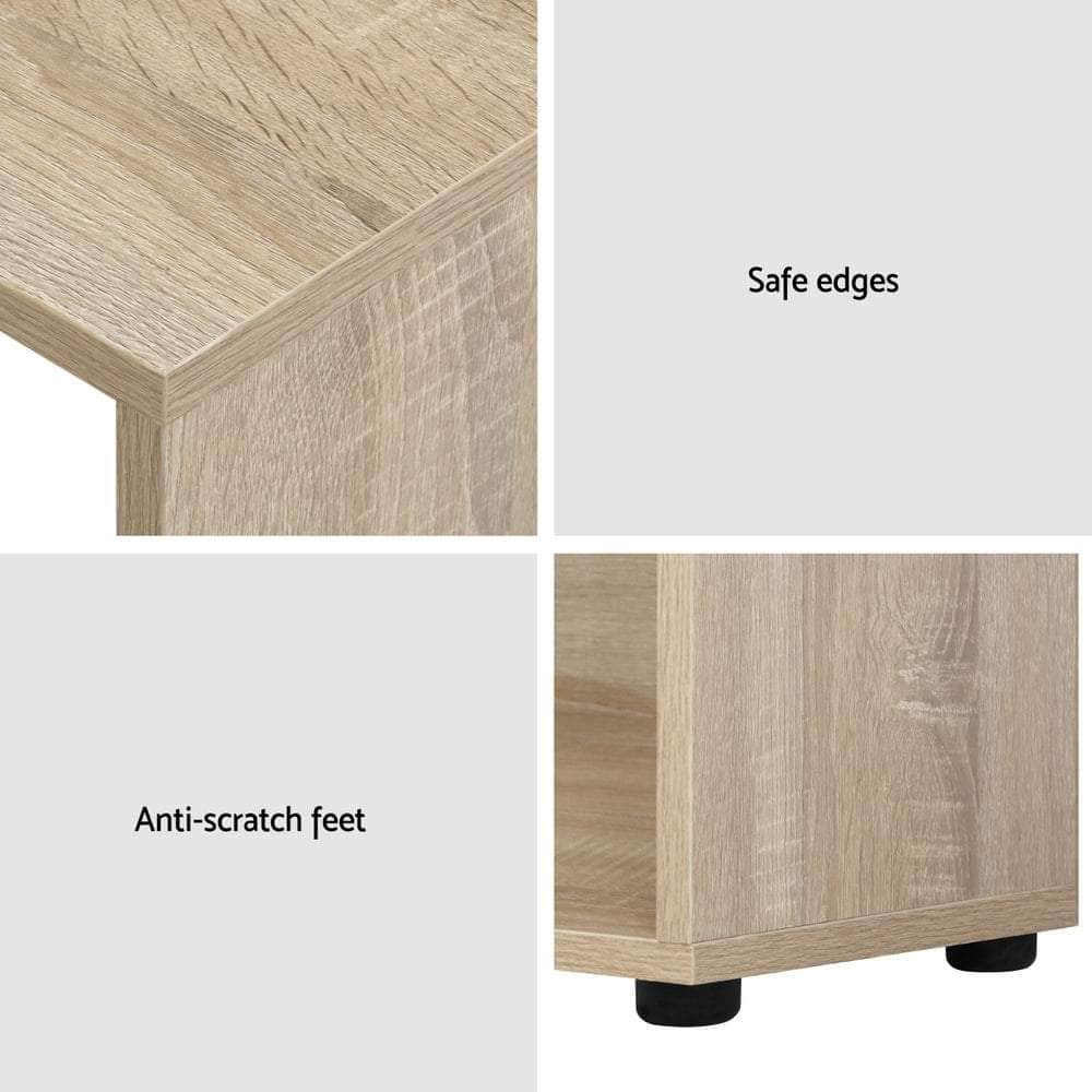 Computer Desk Bookshelf Oak 130Cm