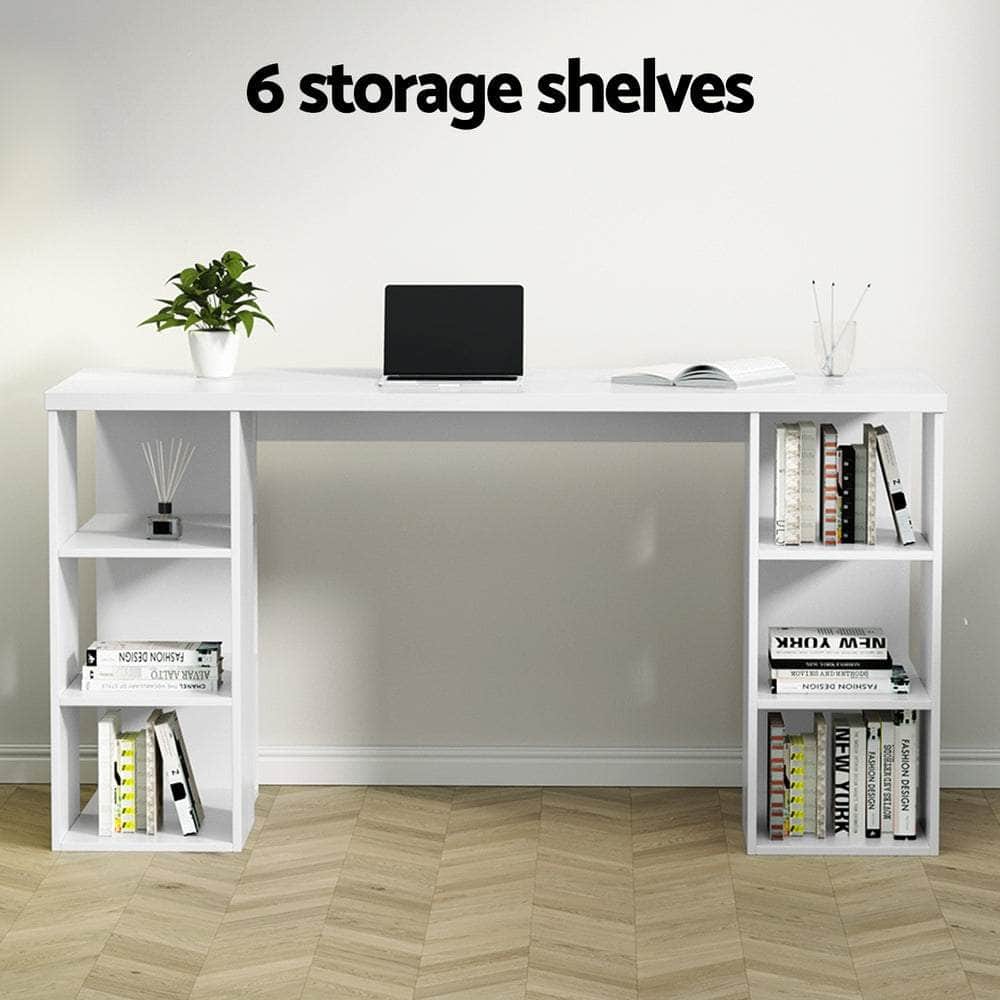 Computer Desk Bookshelf White 150Cm