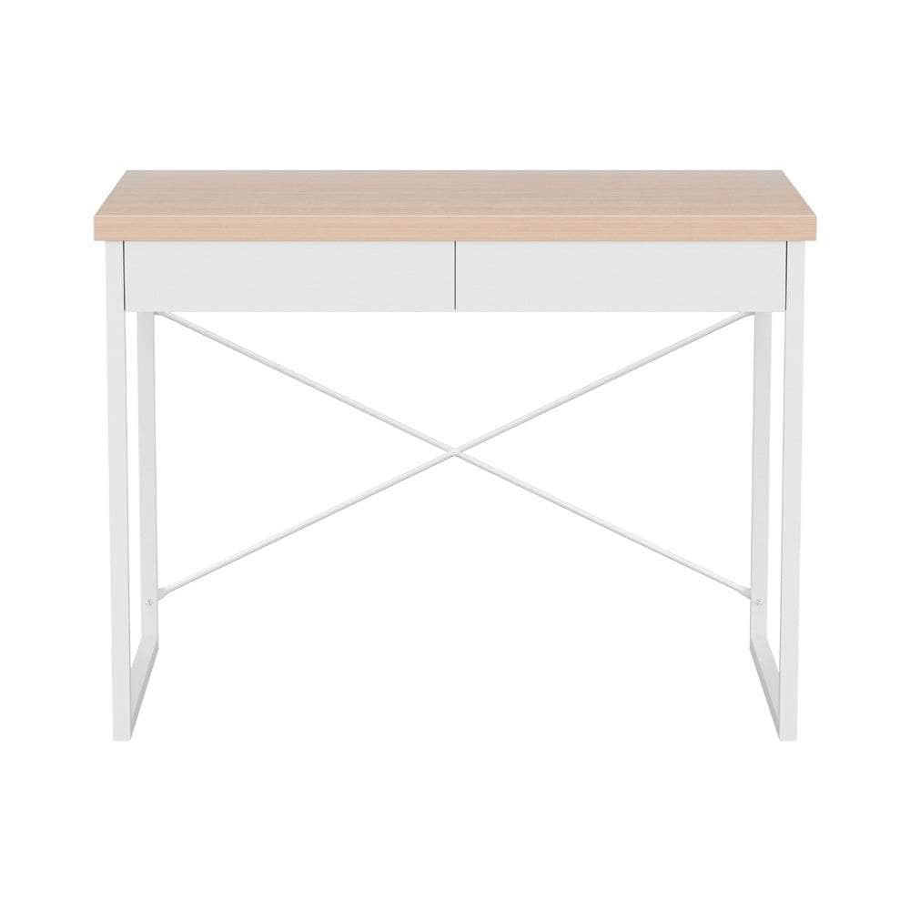 Computer Desk Drawer Storage Oak 100Cm