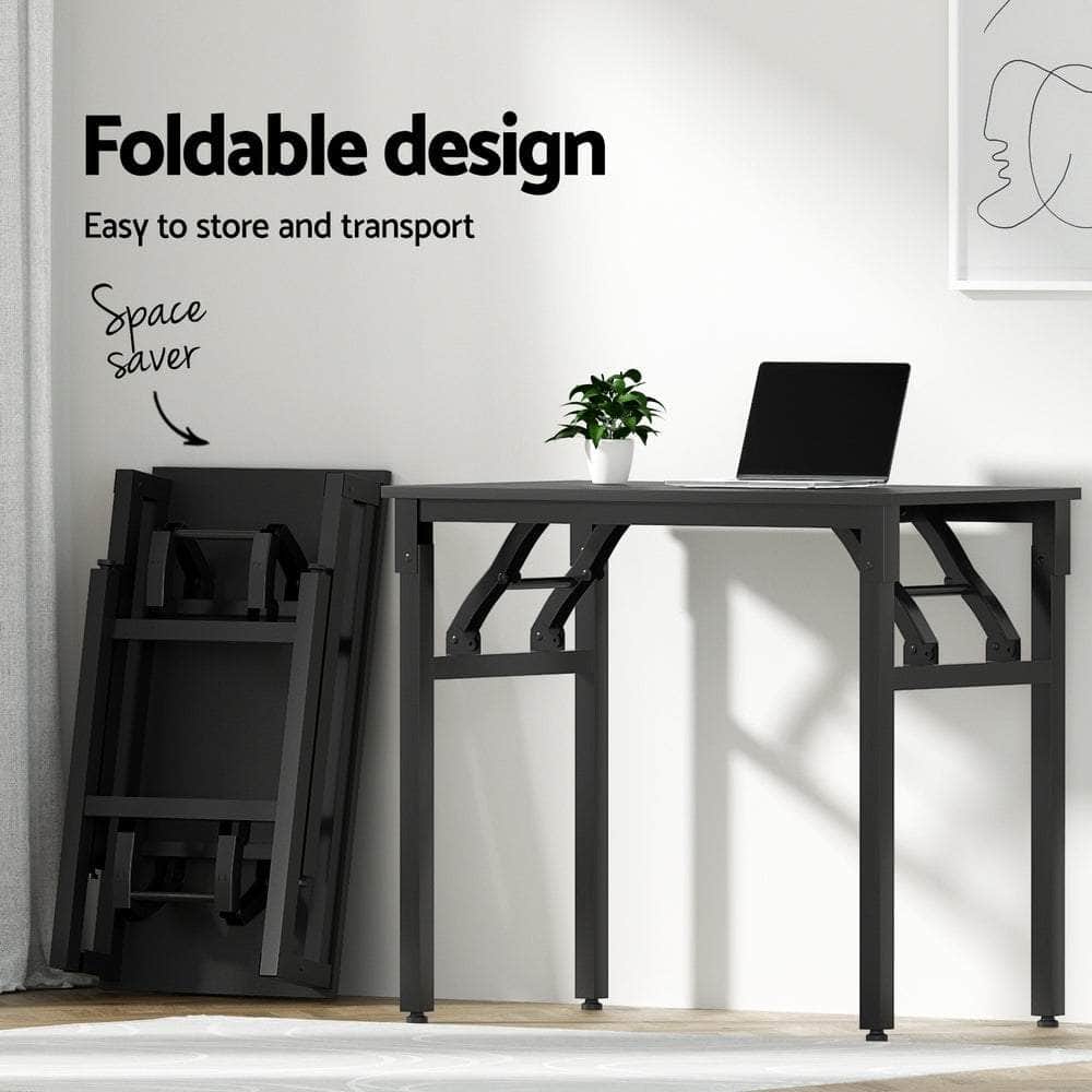 Computer Desk Foldable Balck 80Cm