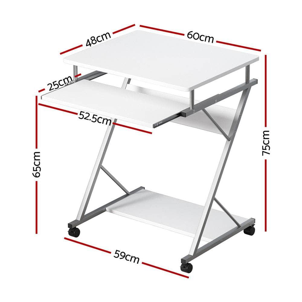 Computer Desk Keyboard Tray Shelf White 60Cm