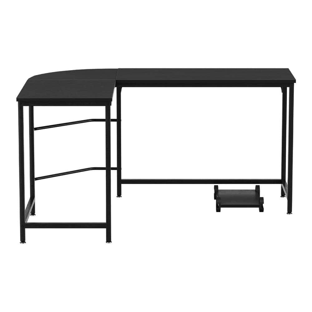 Computer Desk L-Shape Cpu Stand Black 147Cm
