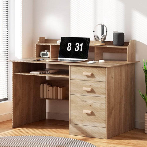 Computer Desk Office Study Desks Table Shelf Drawer