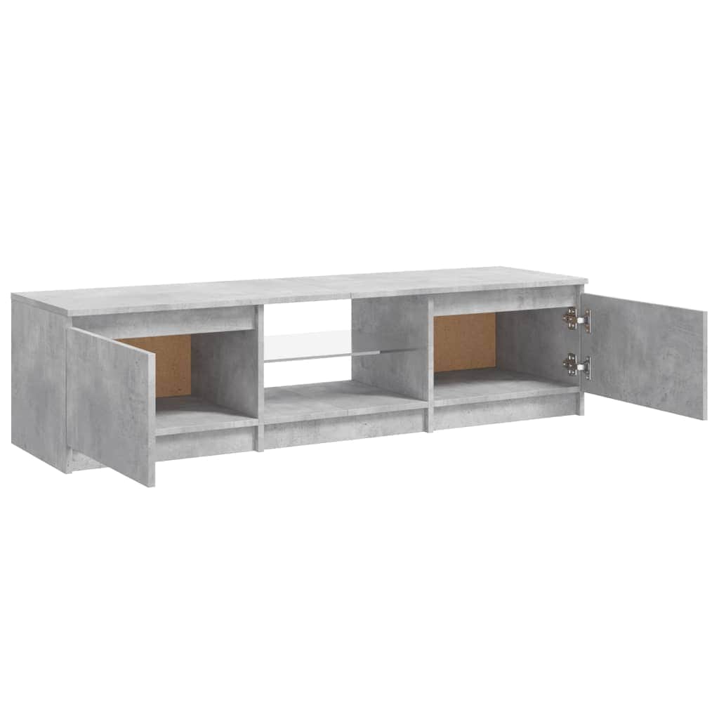 Concrete Grey TV Cabinet with LED Lights
