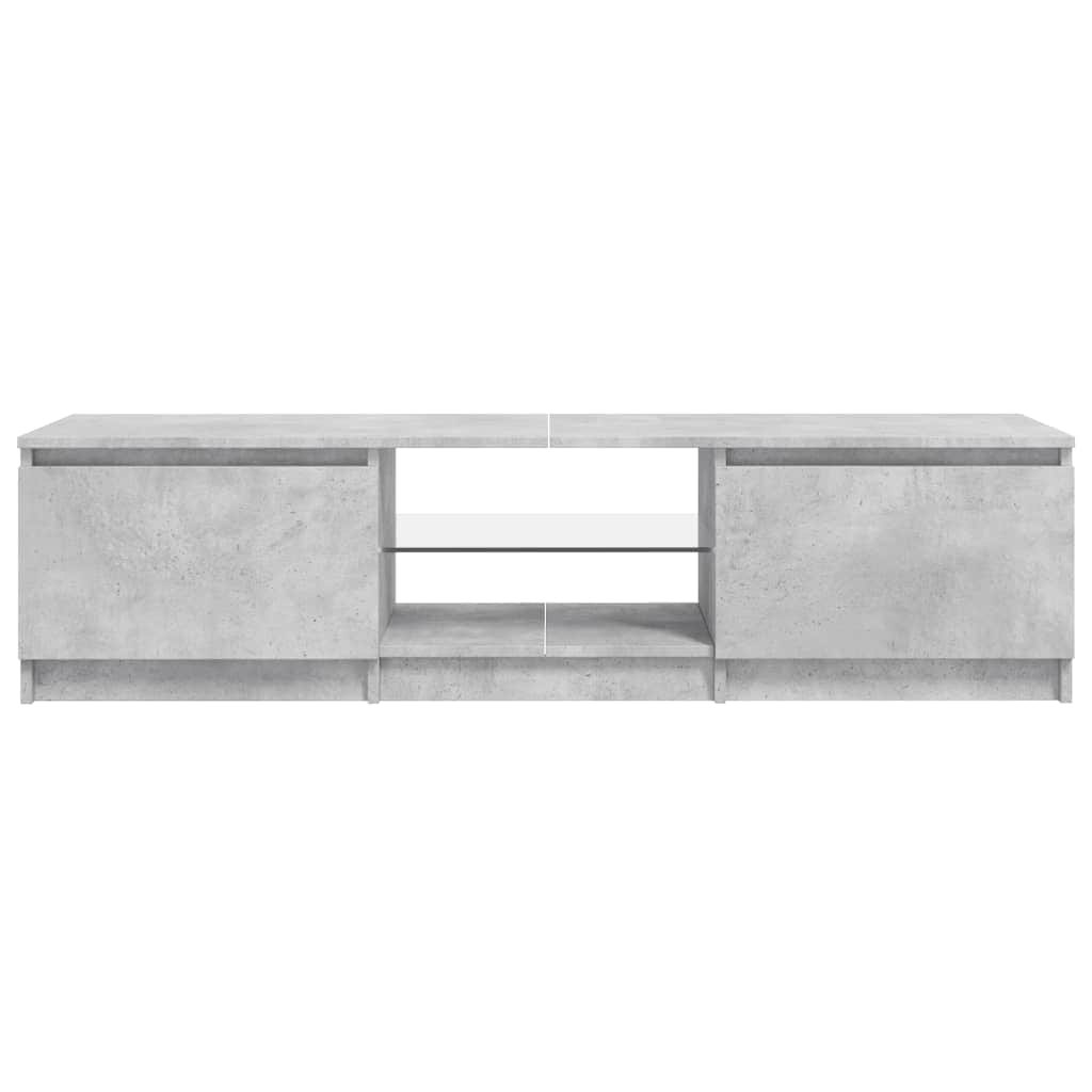Concrete Grey TV Cabinet with LED Lights