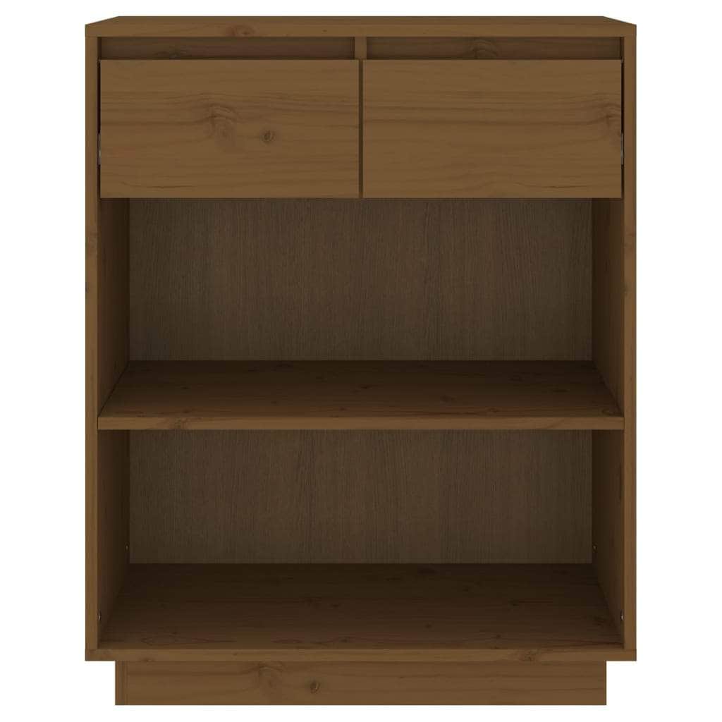 Console Cabinet Solid Wood Pine Brown/Natural/White/Black